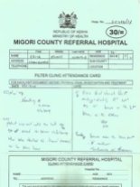 migori county ref. hosp. bells pub attack 18 06 2014 clinic card no. 25274 14